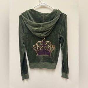 Juicy Couture Green Velour Hoodie